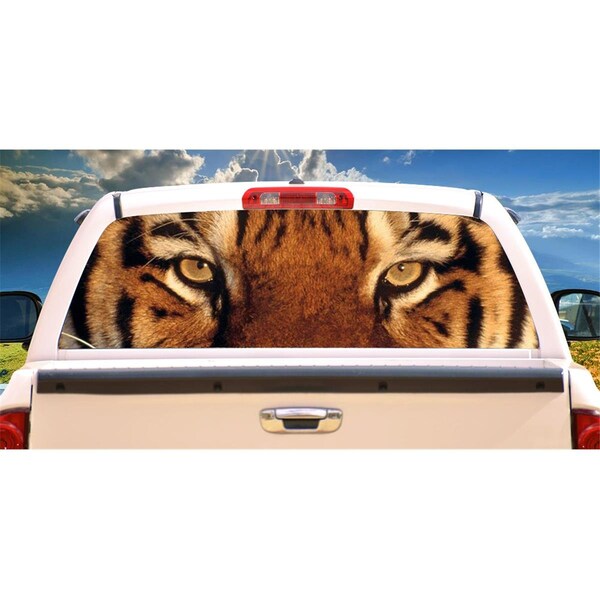 Entretenimiento Tiger Rear Window Graphic View Thru Vinyl Truck Tint Decal EN3253416 - main